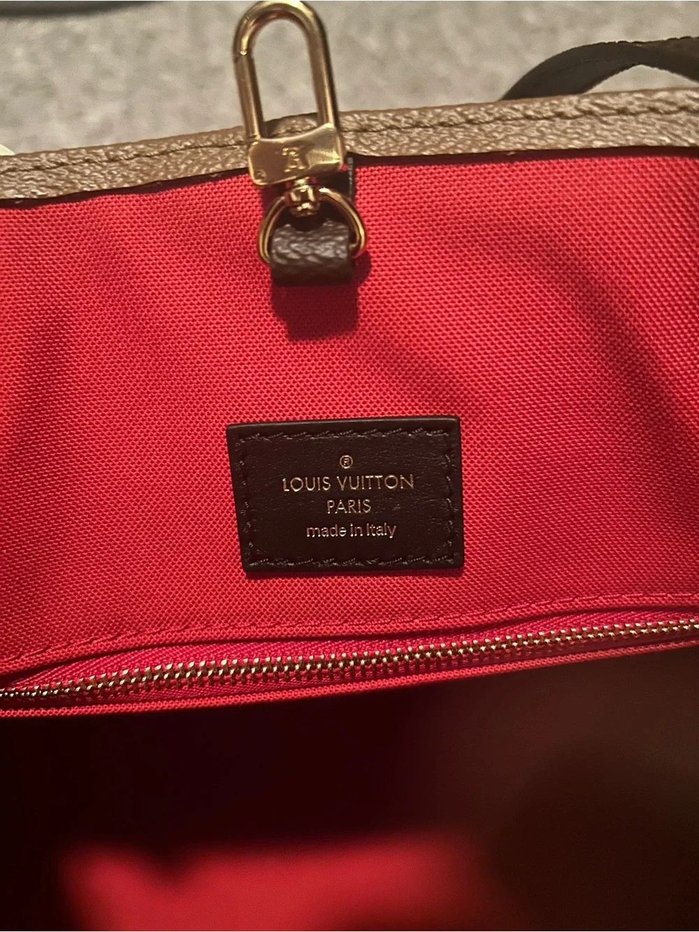 Louis Vuitton Reverse Monogram Large Print OnTheGo tote.Original Monogram straps